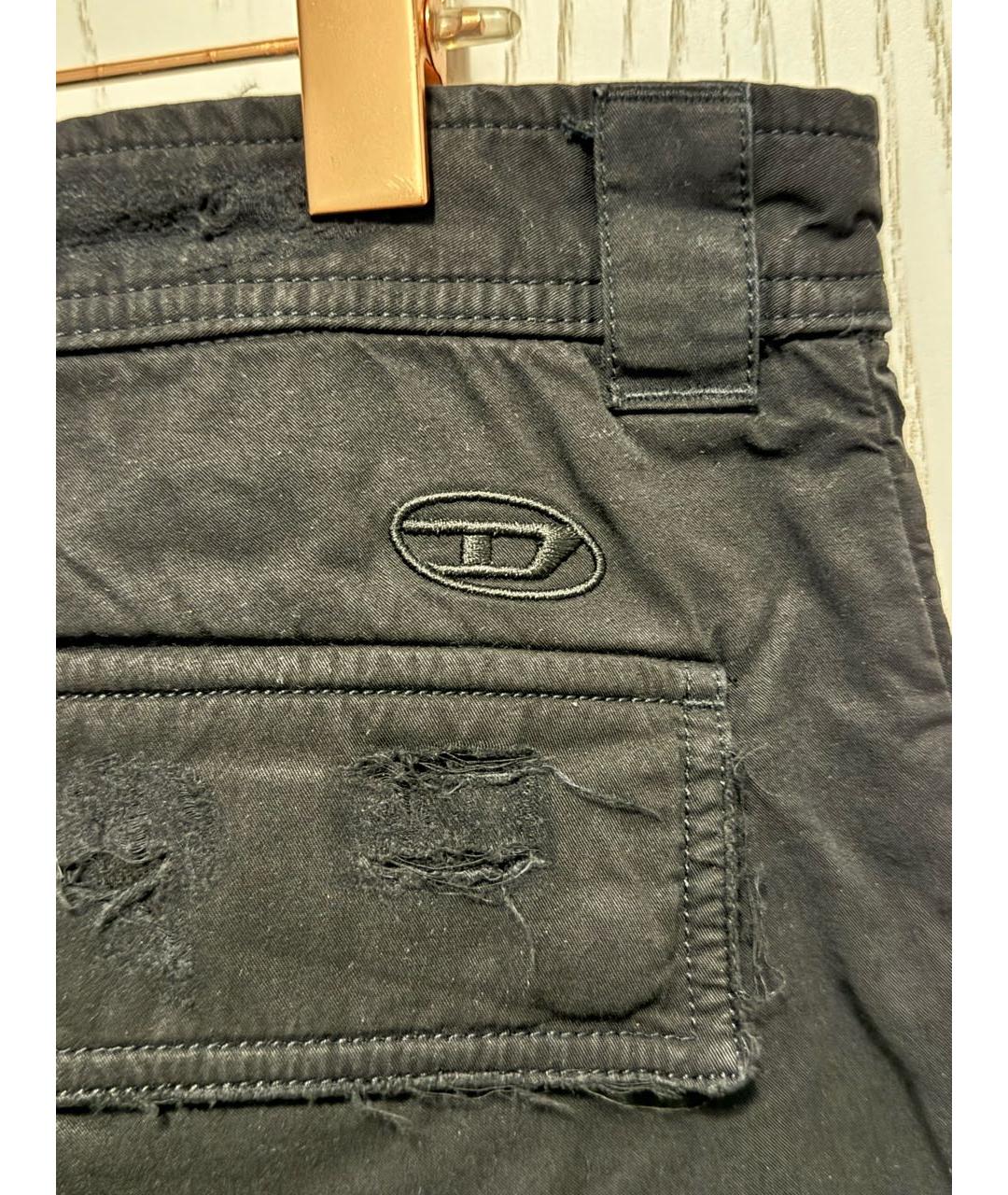 DIESEL Черные хлопковые повседневные брюки, фото 3