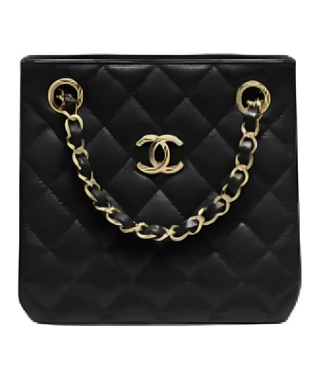 CHANEL Черная кожаная сумка через плечо, фото 1