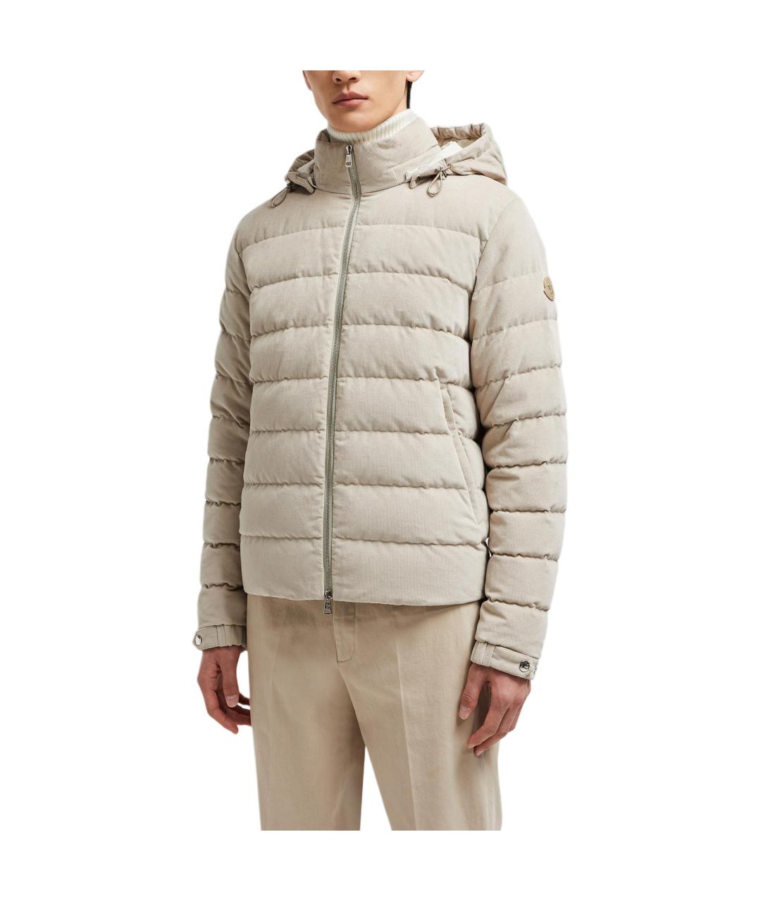 MONCLER Бежевый пуховик, фото 4