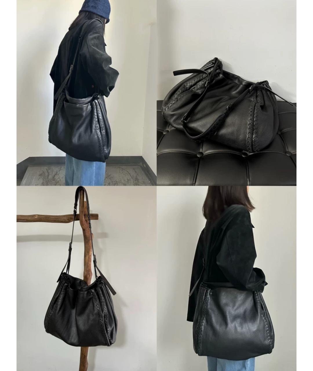 BOTTEGA VENETA Черная сумка с короткими ручками, фото 9