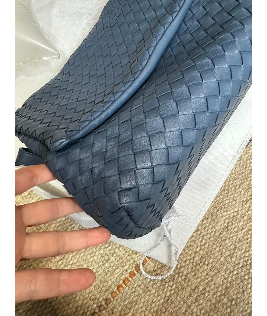 BOTTEGA VENETA Темно-синяя сумка с короткими ручками, фото 6