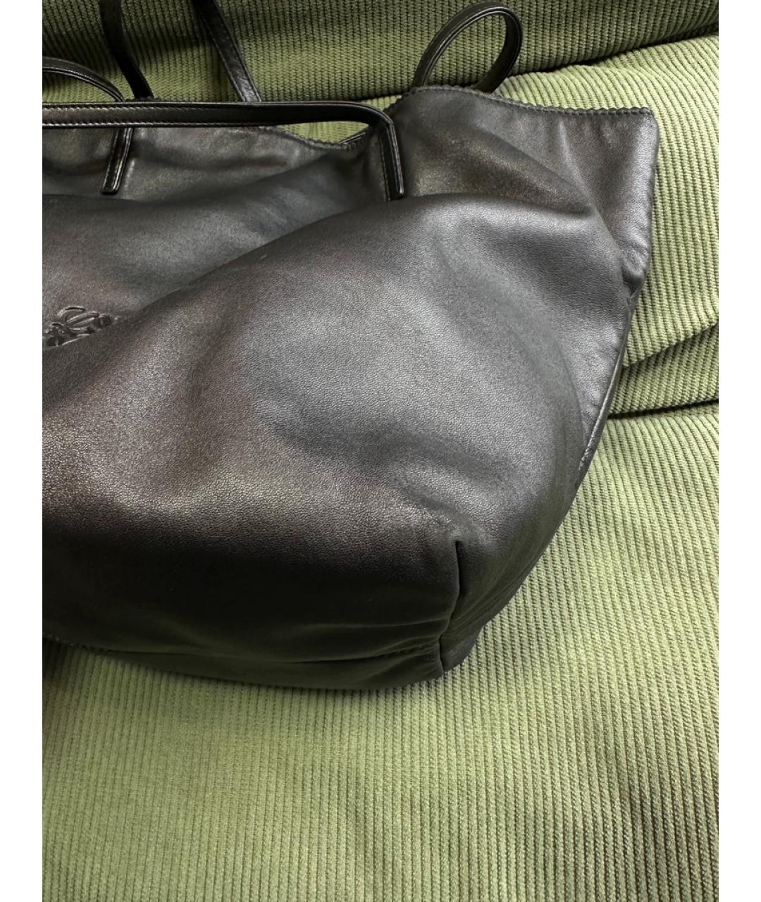 LOEWE Серая сумка с короткими ручками, фото 8