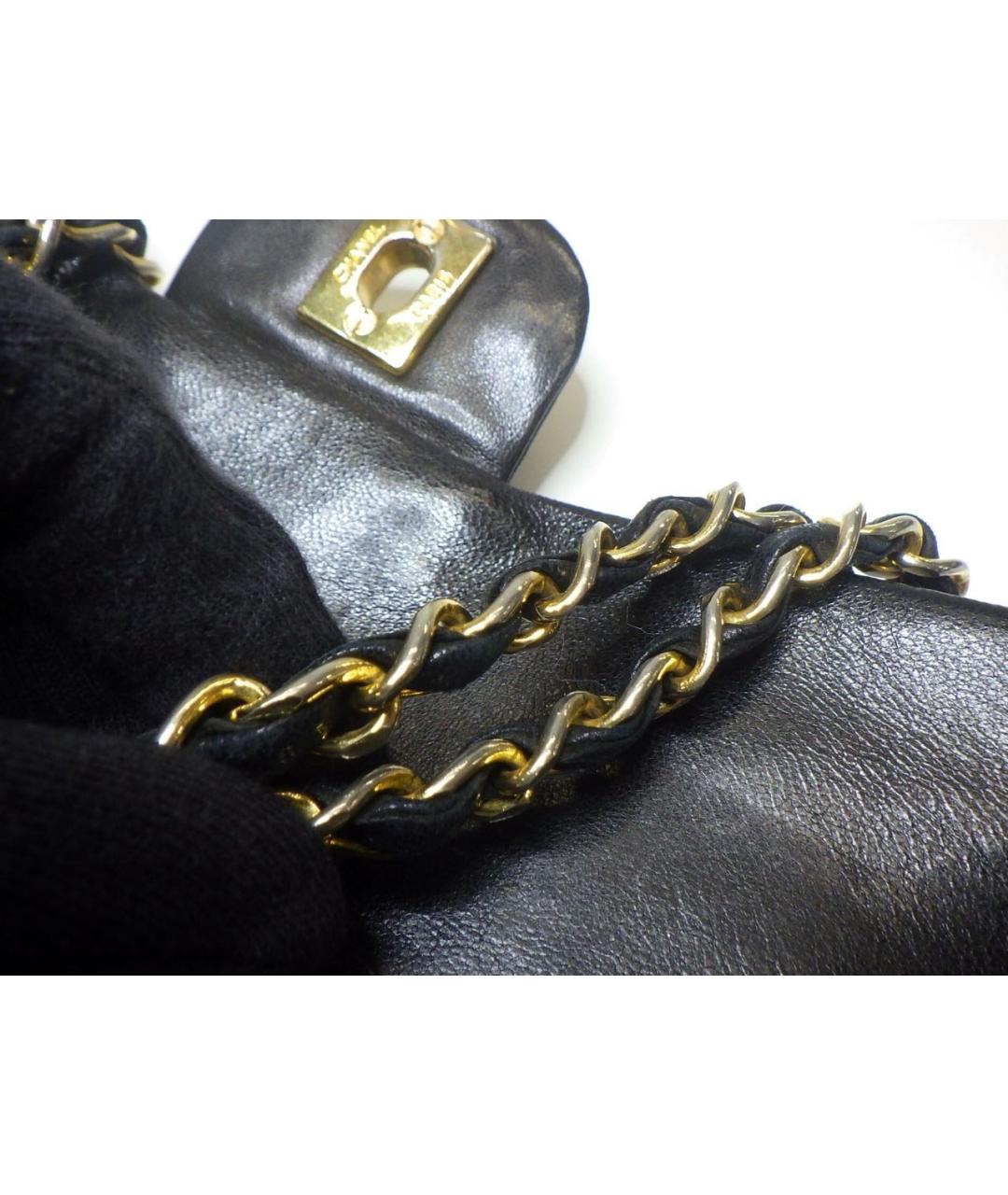 CHANEL Черная кожаная сумка через плечо, фото 5