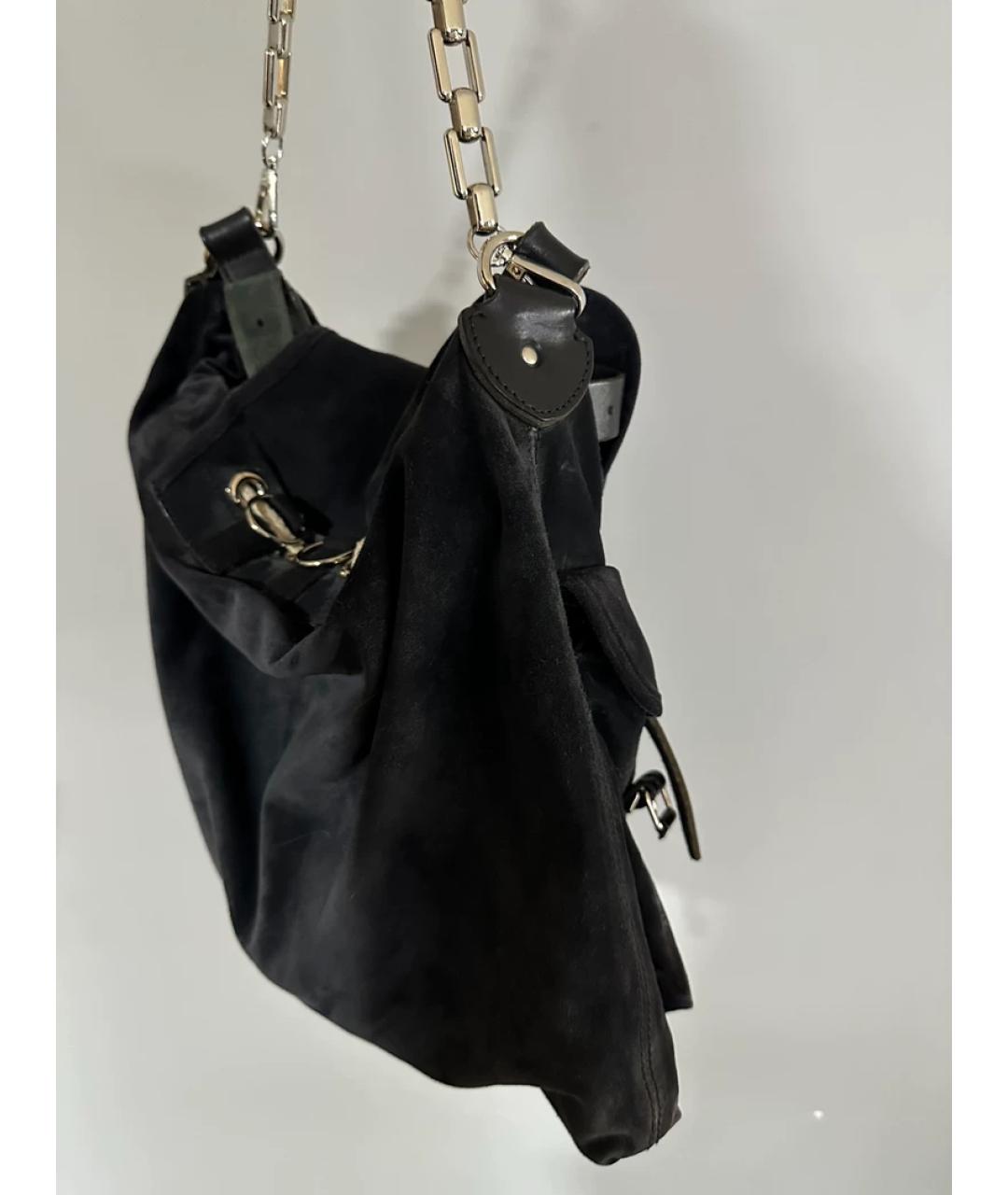 BALENCIAGA Серая замшевая сумка с короткими ручками, фото 5