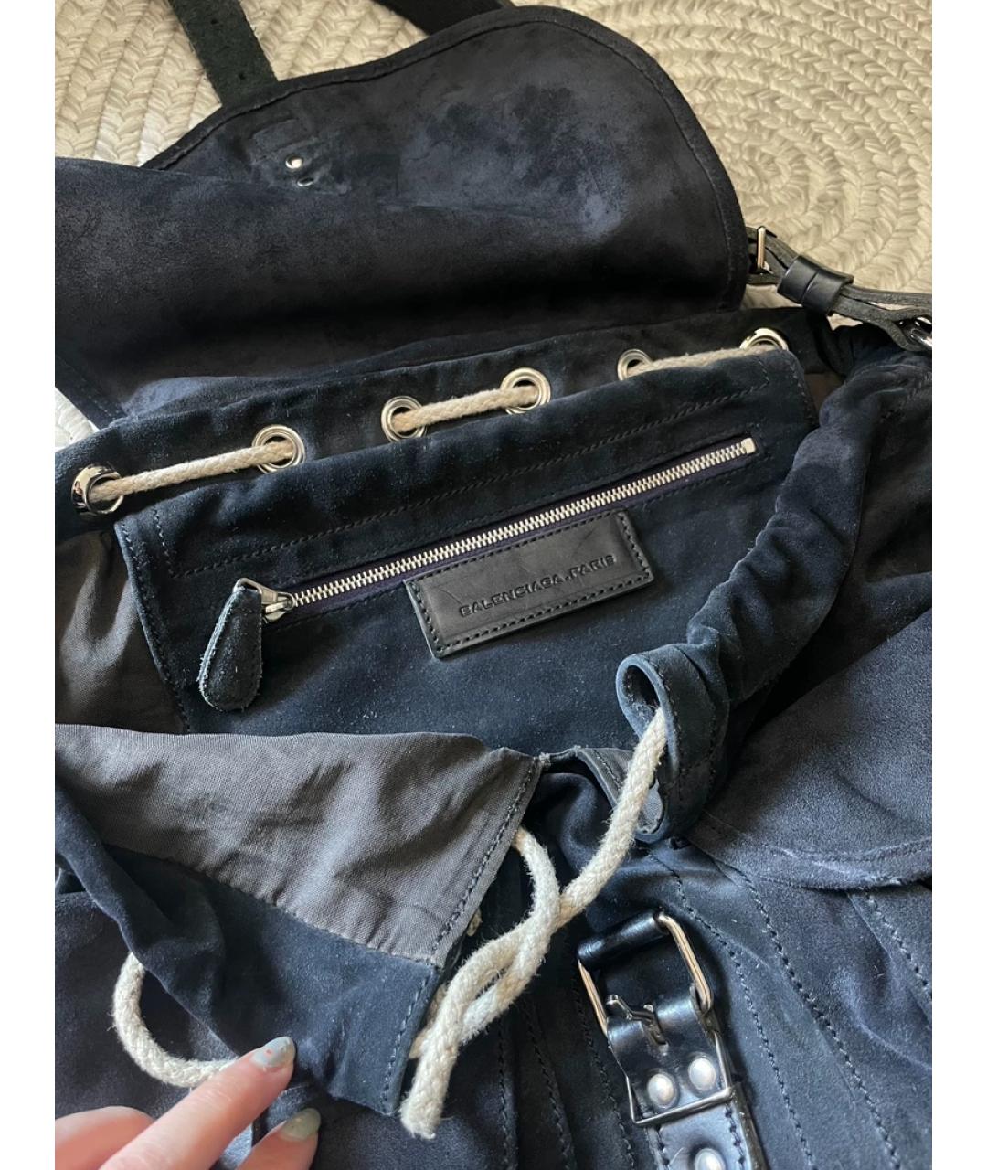 BALENCIAGA Серая замшевая сумка с короткими ручками, фото 8