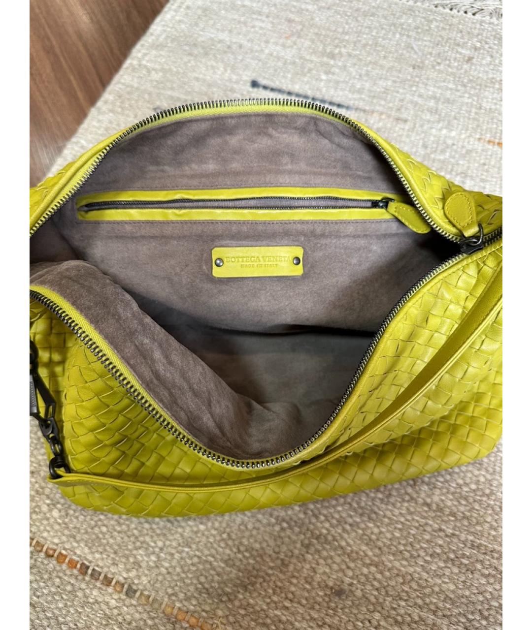 BOTTEGA VENETA Горчичная сумка с короткими ручками, фото 6