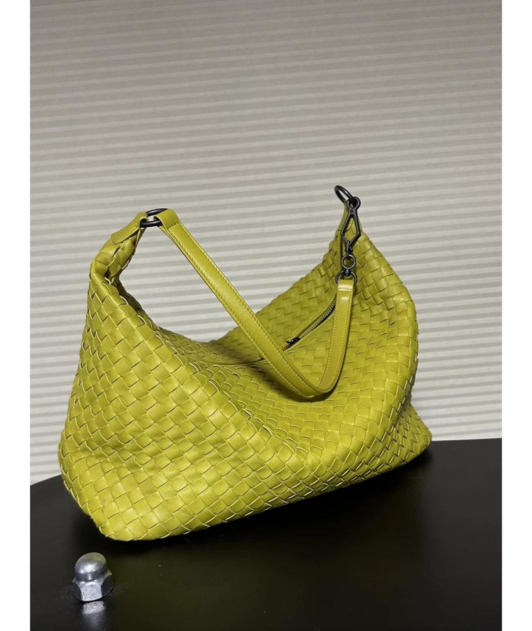 BOTTEGA VENETA Горчичная сумка с короткими ручками, фото 9