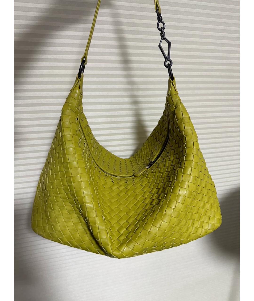 BOTTEGA VENETA Горчичная сумка с короткими ручками, фото 4