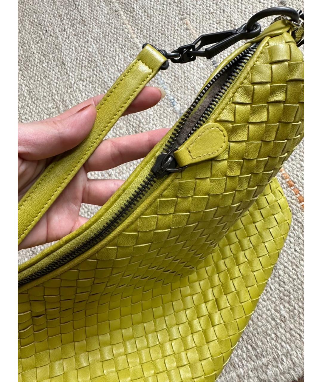 BOTTEGA VENETA Горчичная сумка с короткими ручками, фото 8