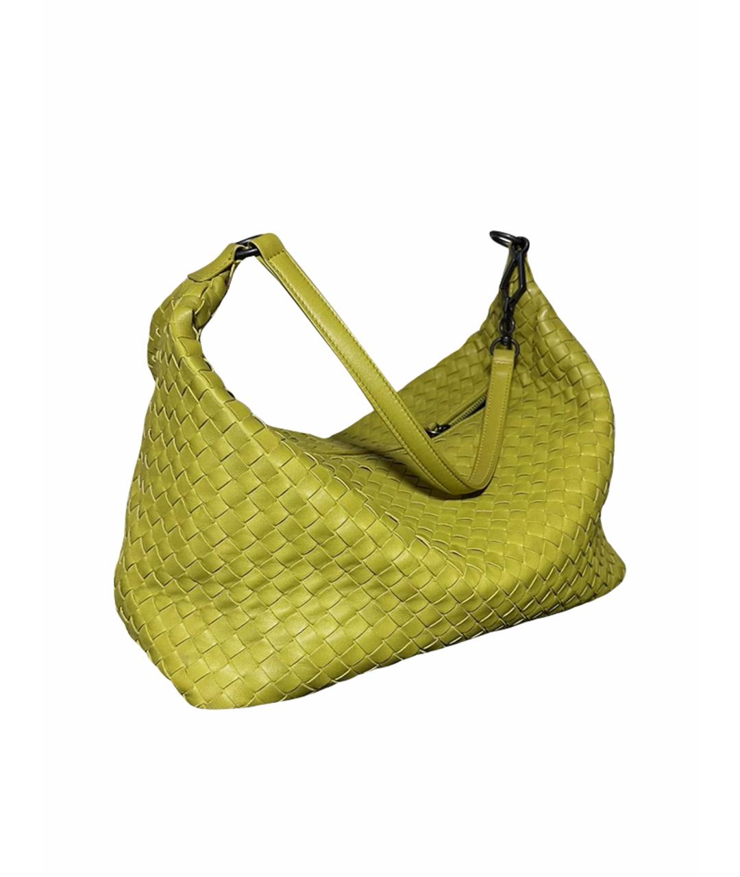 BOTTEGA VENETA Горчичная сумка с короткими ручками, фото 1