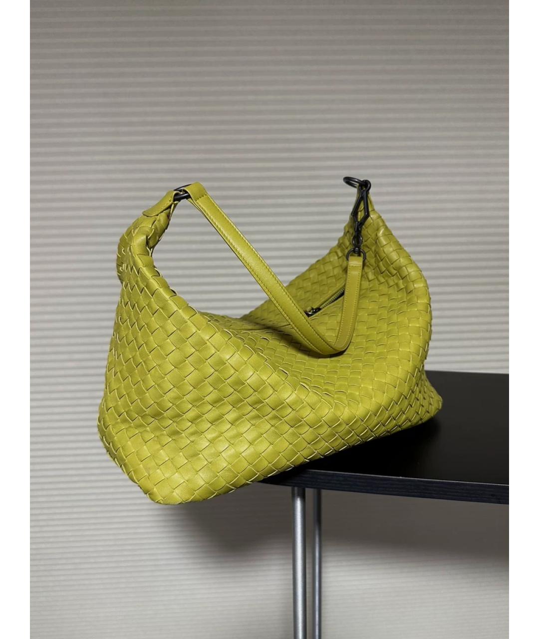 BOTTEGA VENETA Горчичная сумка с короткими ручками, фото 10