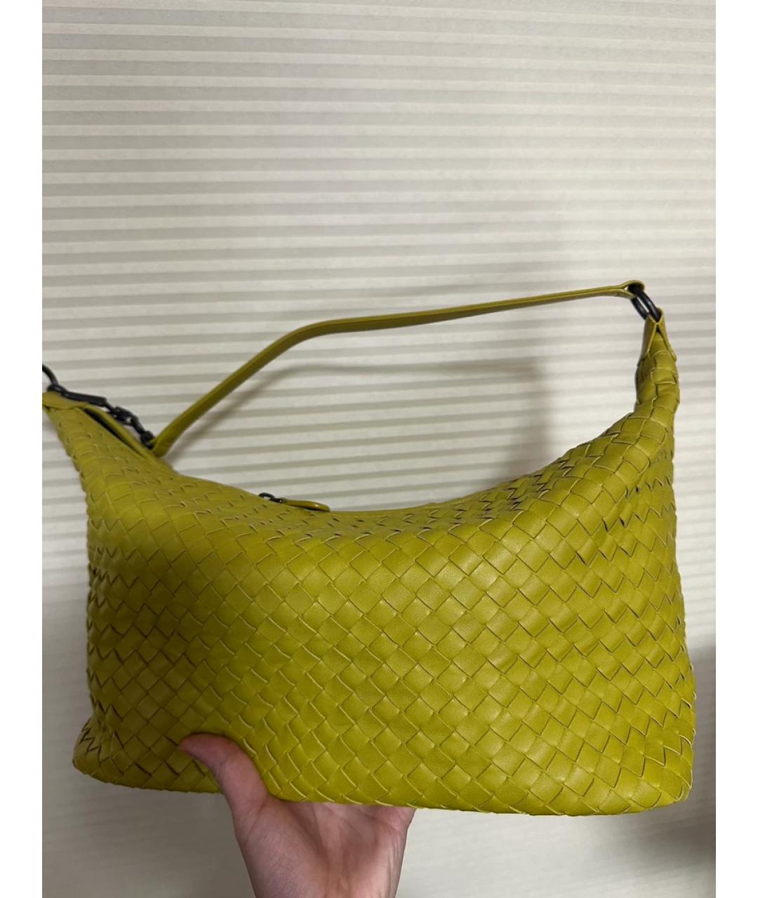 BOTTEGA VENETA Горчичная сумка с короткими ручками, фото 2
