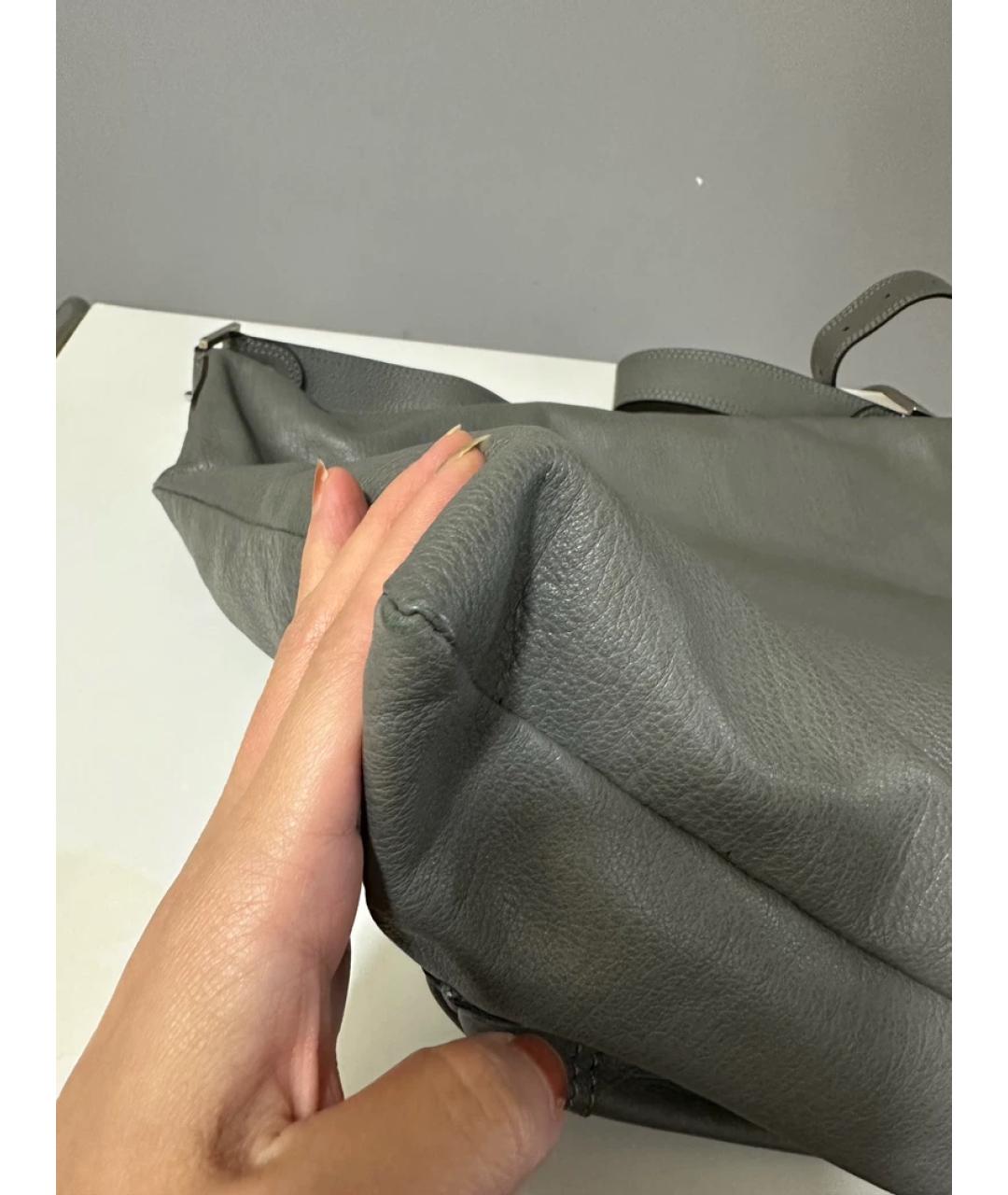 FENDI Серая сумка с короткими ручками, фото 6