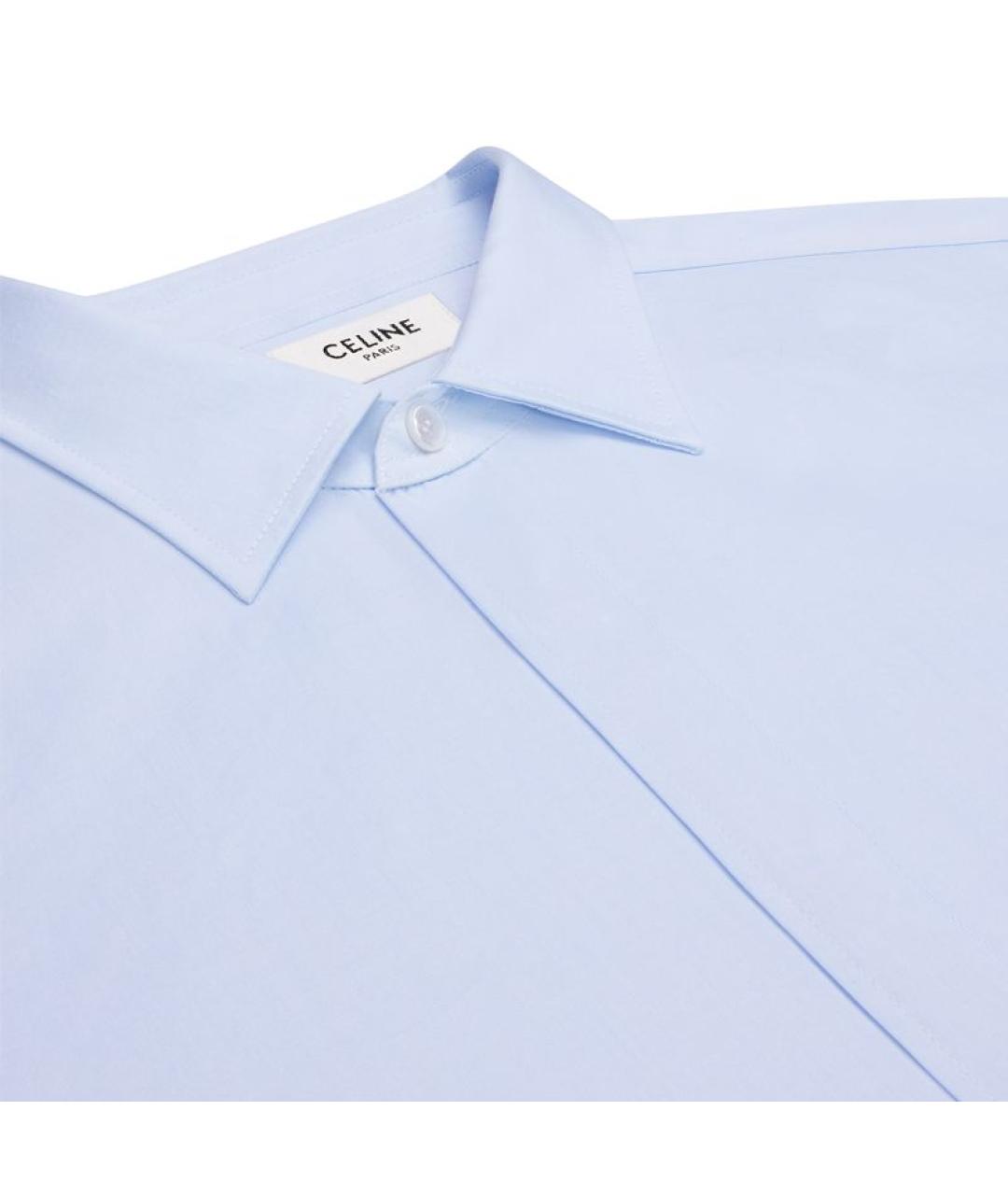 CELINE Синяя хлопковая рубашка, фото 3
