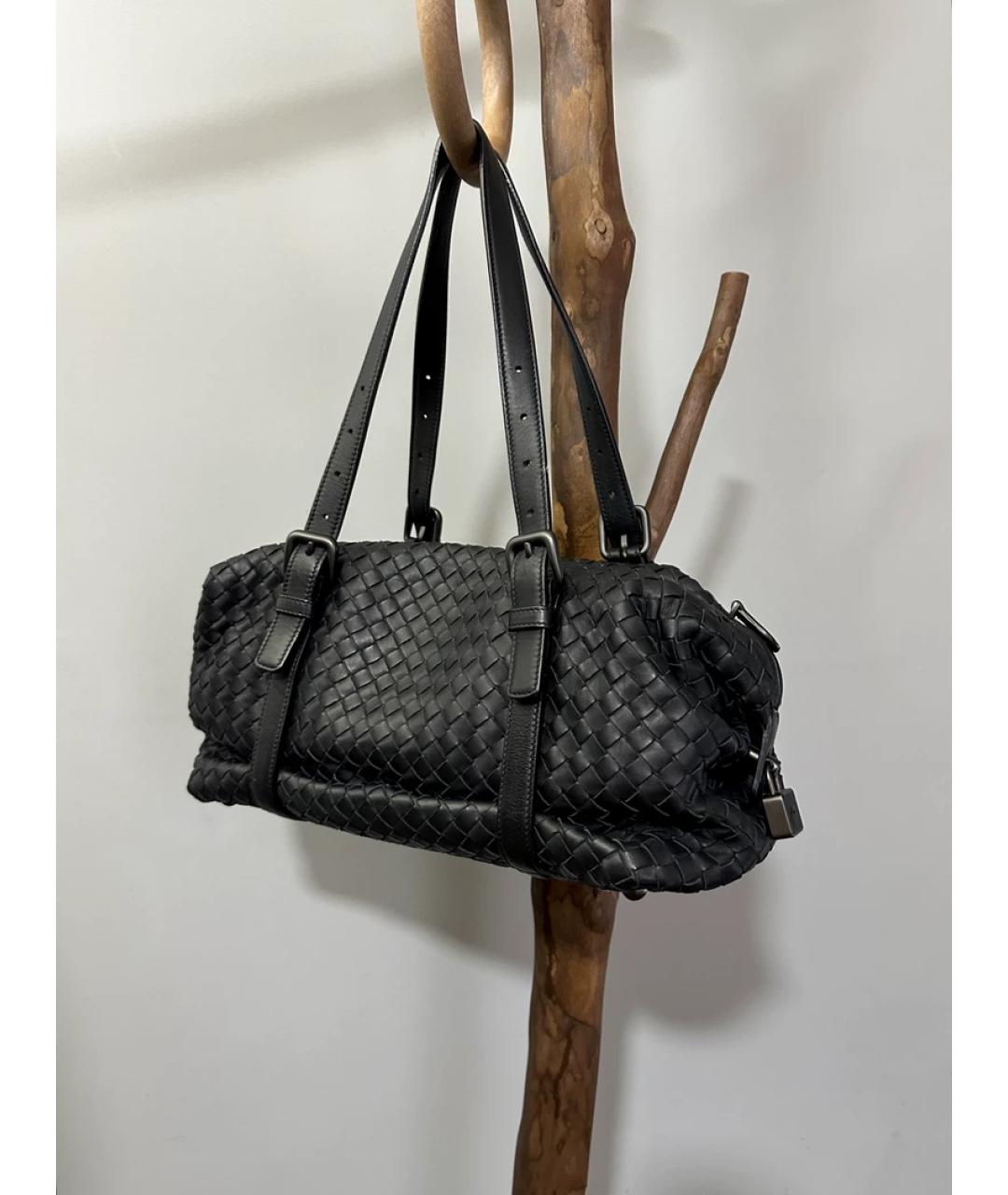 BOTTEGA VENETA Черная сумка с короткими ручками, фото 9