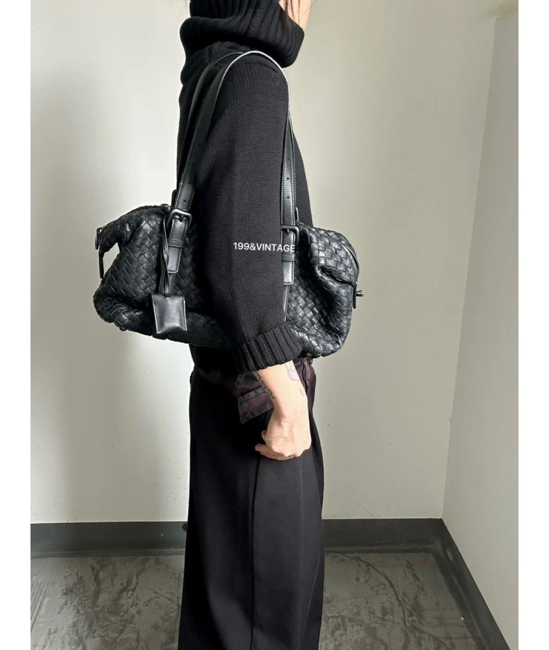 BOTTEGA VENETA Черная сумка с короткими ручками, фото 4