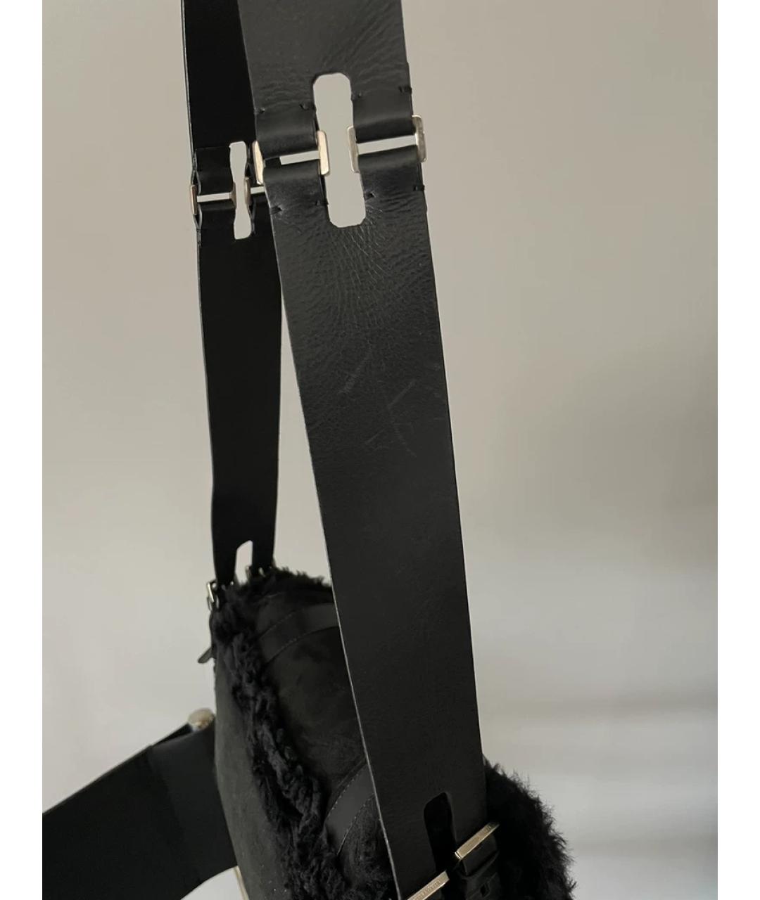 BOTTEGA VENETA Серебряная меховая сумка с короткими ручками, фото 5