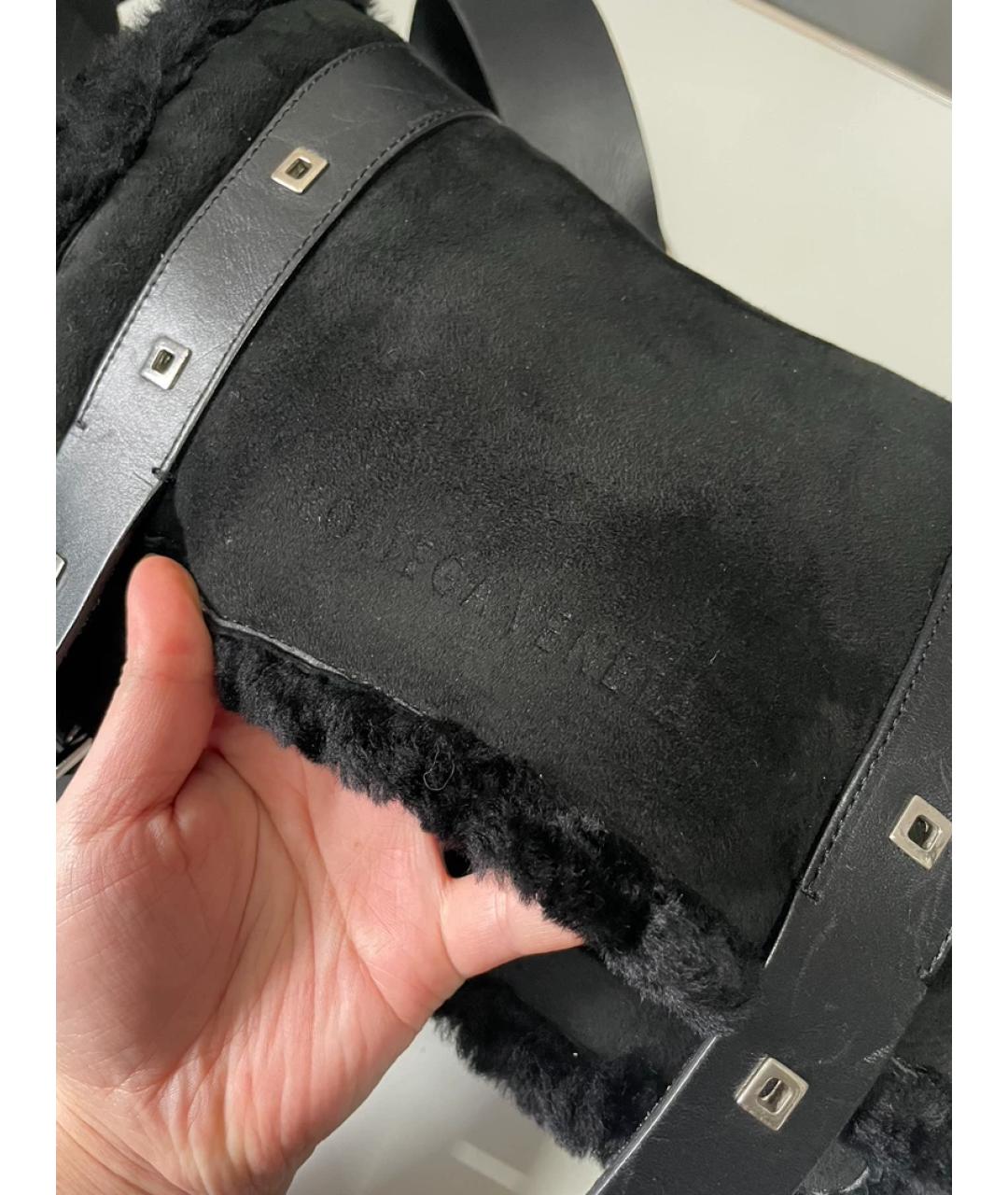 BOTTEGA VENETA Серебряная меховая сумка с короткими ручками, фото 7