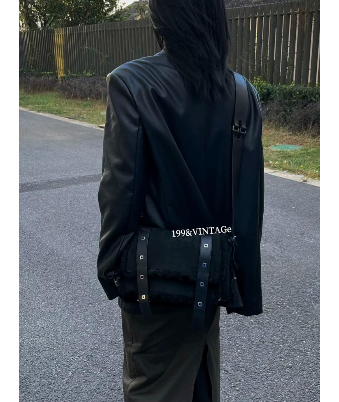 BOTTEGA VENETA Серебряная меховая сумка с короткими ручками, фото 6