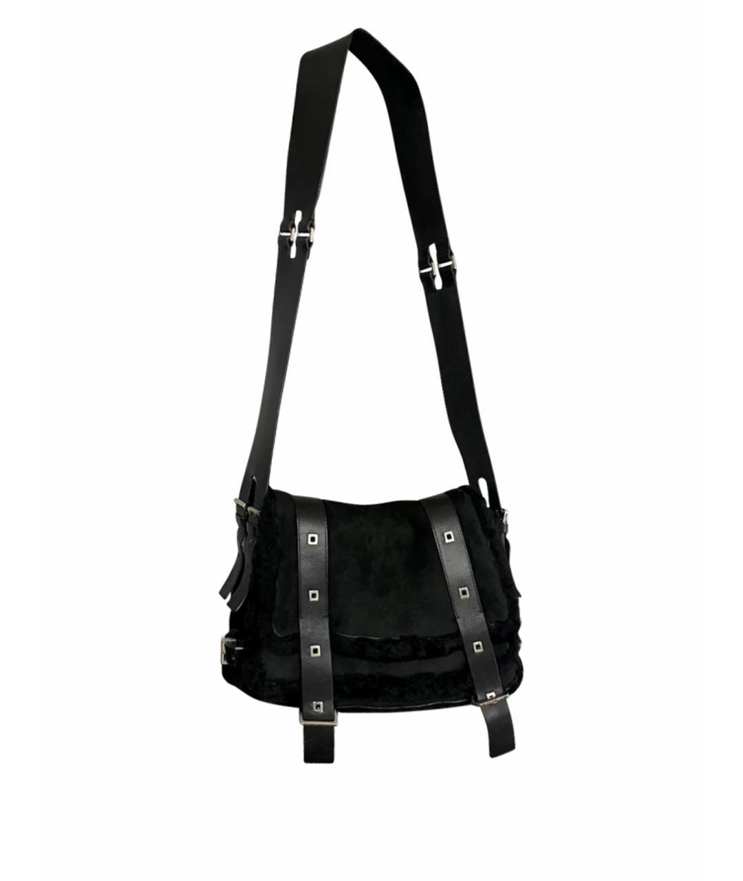 BOTTEGA VENETA Серебряная меховая сумка с короткими ручками, фото 1