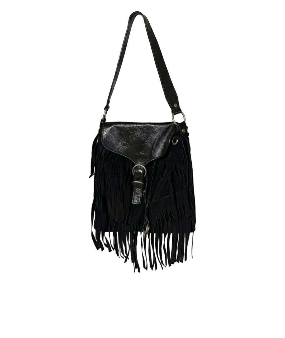 SAINT LAURENT Серая замшевая сумка с короткими ручками, фото 1