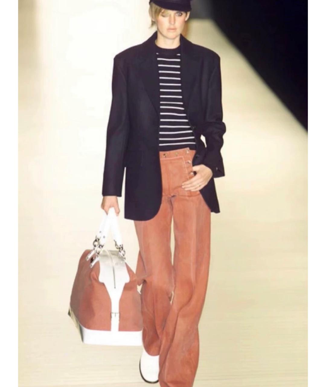 CELINE Бордовая кожаная сумка с короткими ручками, фото 3