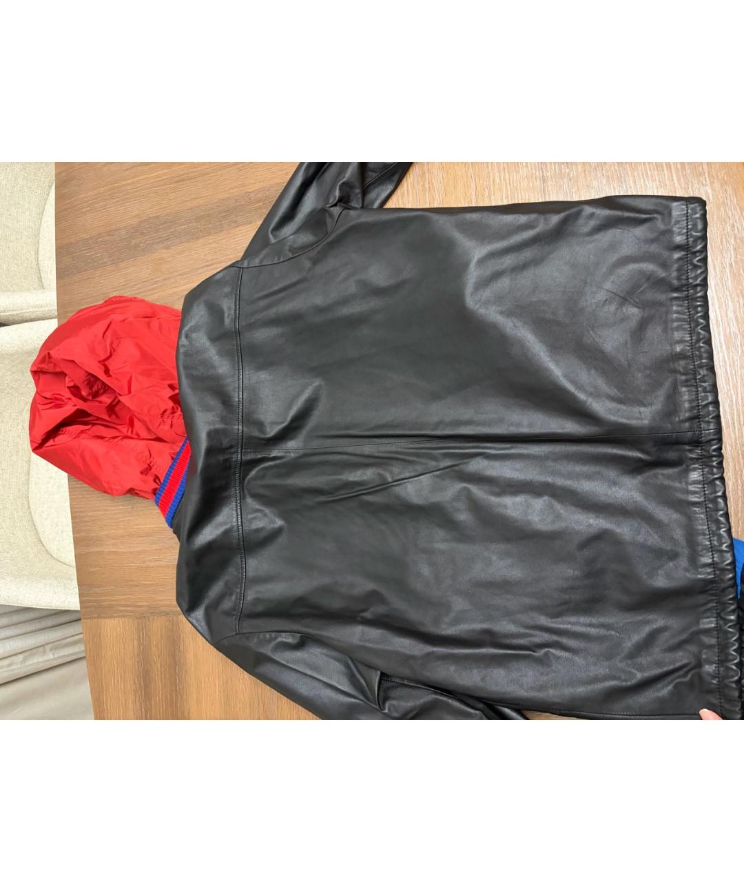 GUCCI Черная кожаная куртка, фото 2