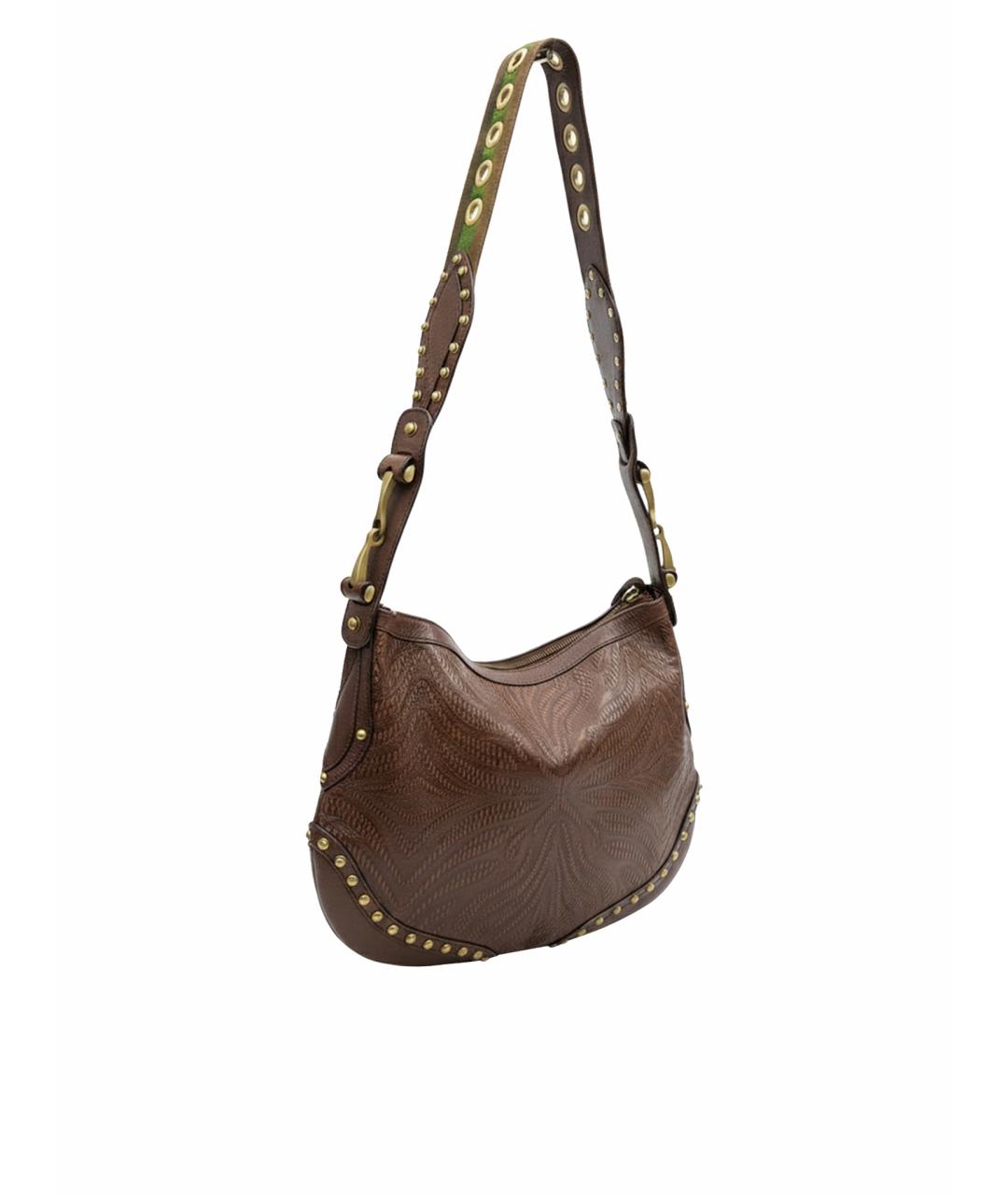 GUCCI Желтая кожаная сумка с короткими ручками, фото 1