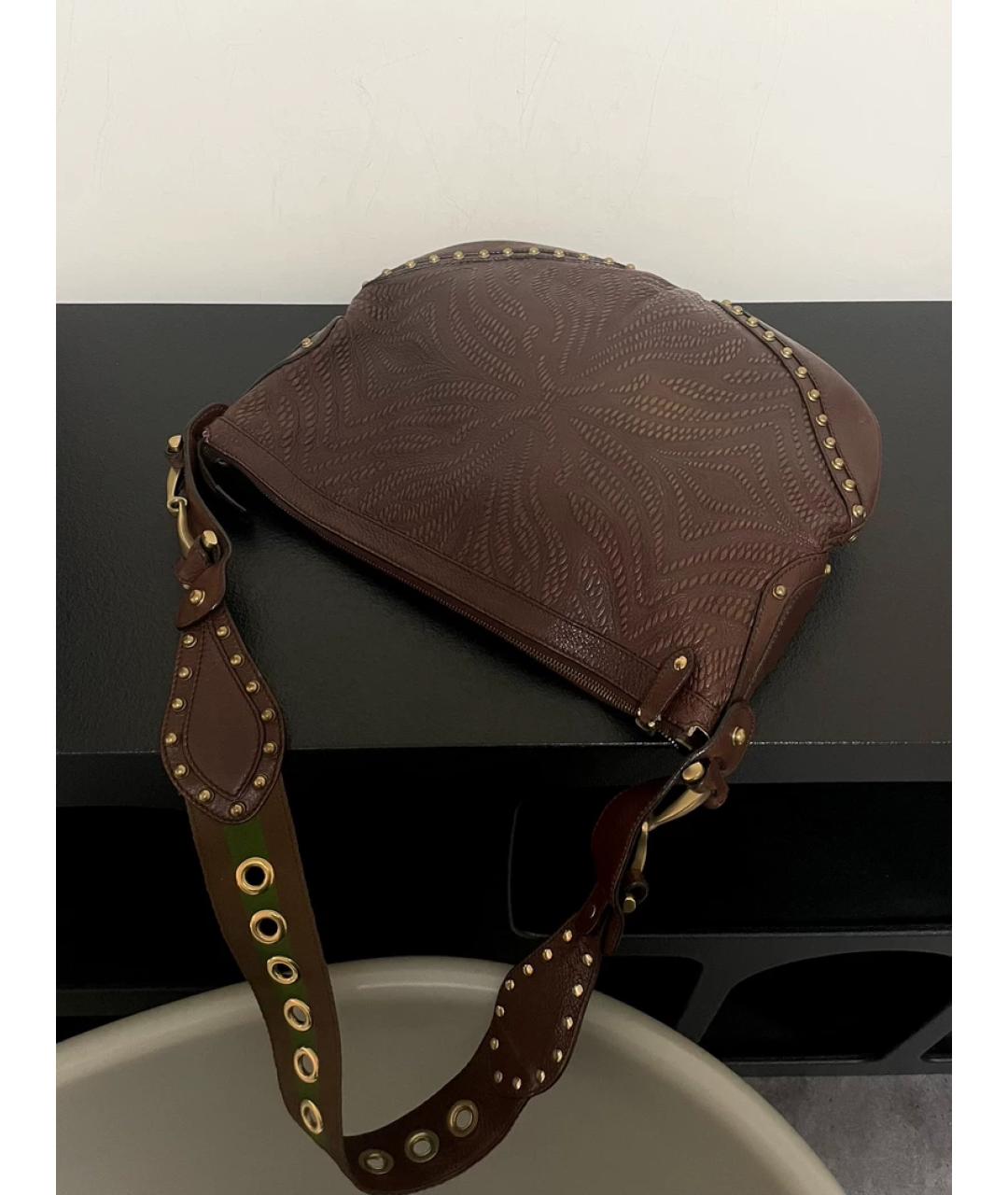 GUCCI Желтая кожаная сумка с короткими ручками, фото 10