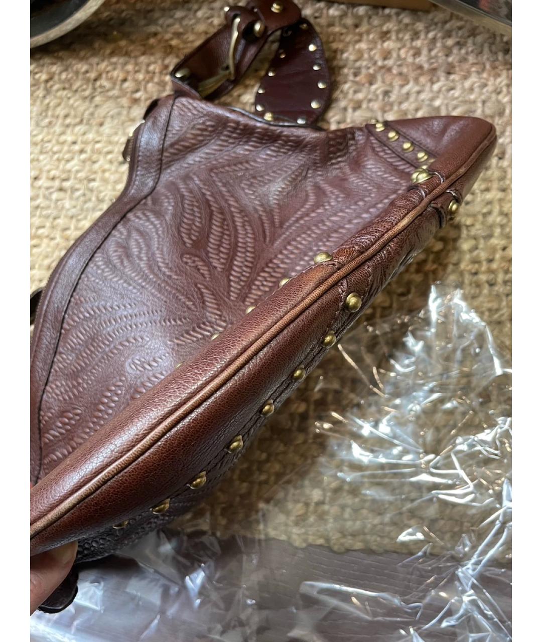 GUCCI Желтая кожаная сумка с короткими ручками, фото 6