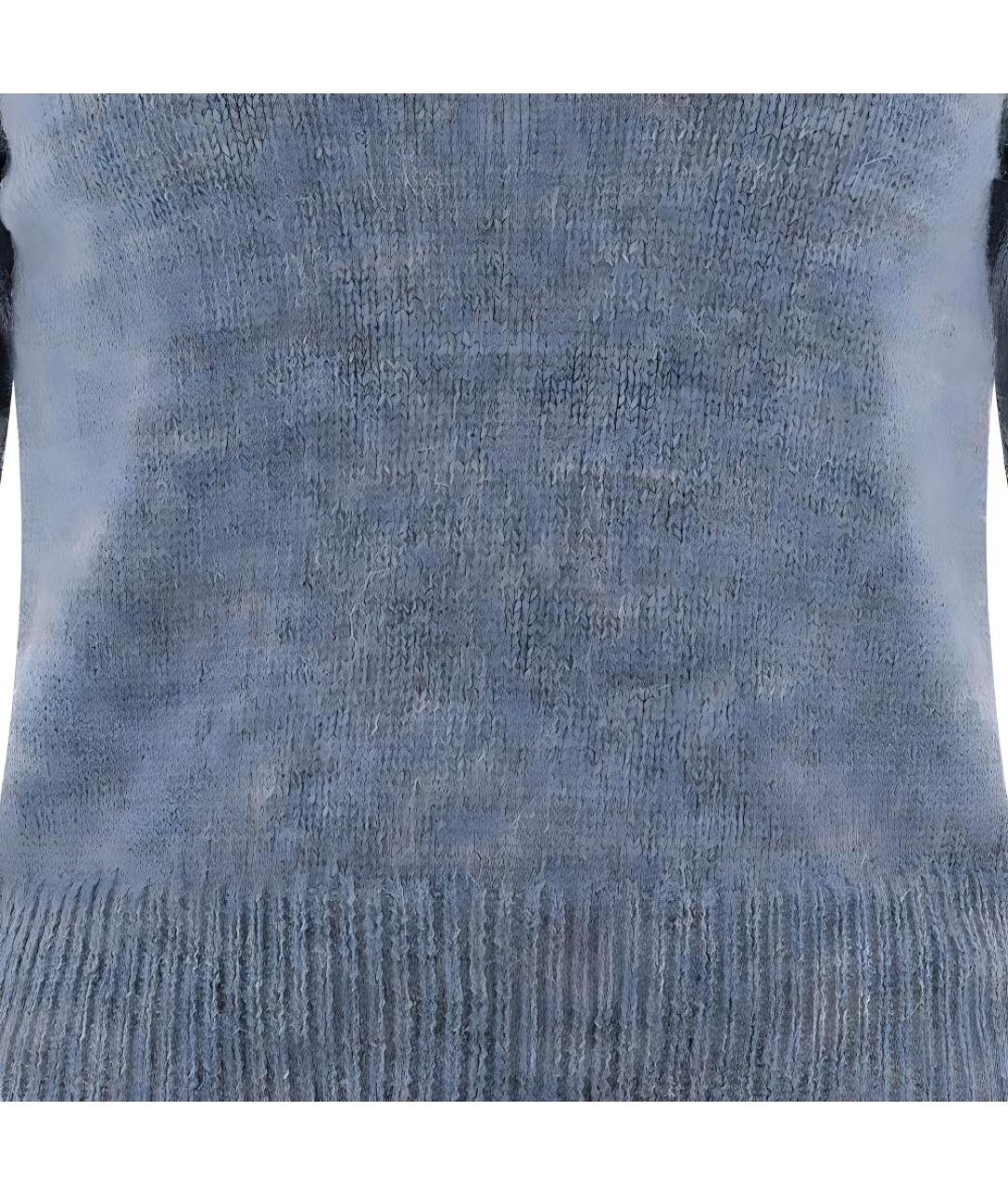 CELINE Голубой шерстяной джемпер / свитер, фото 6