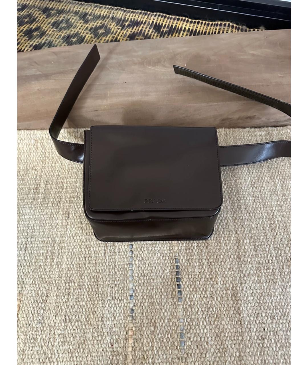 PRADA Коричневая сумка с короткими ручками, фото 2