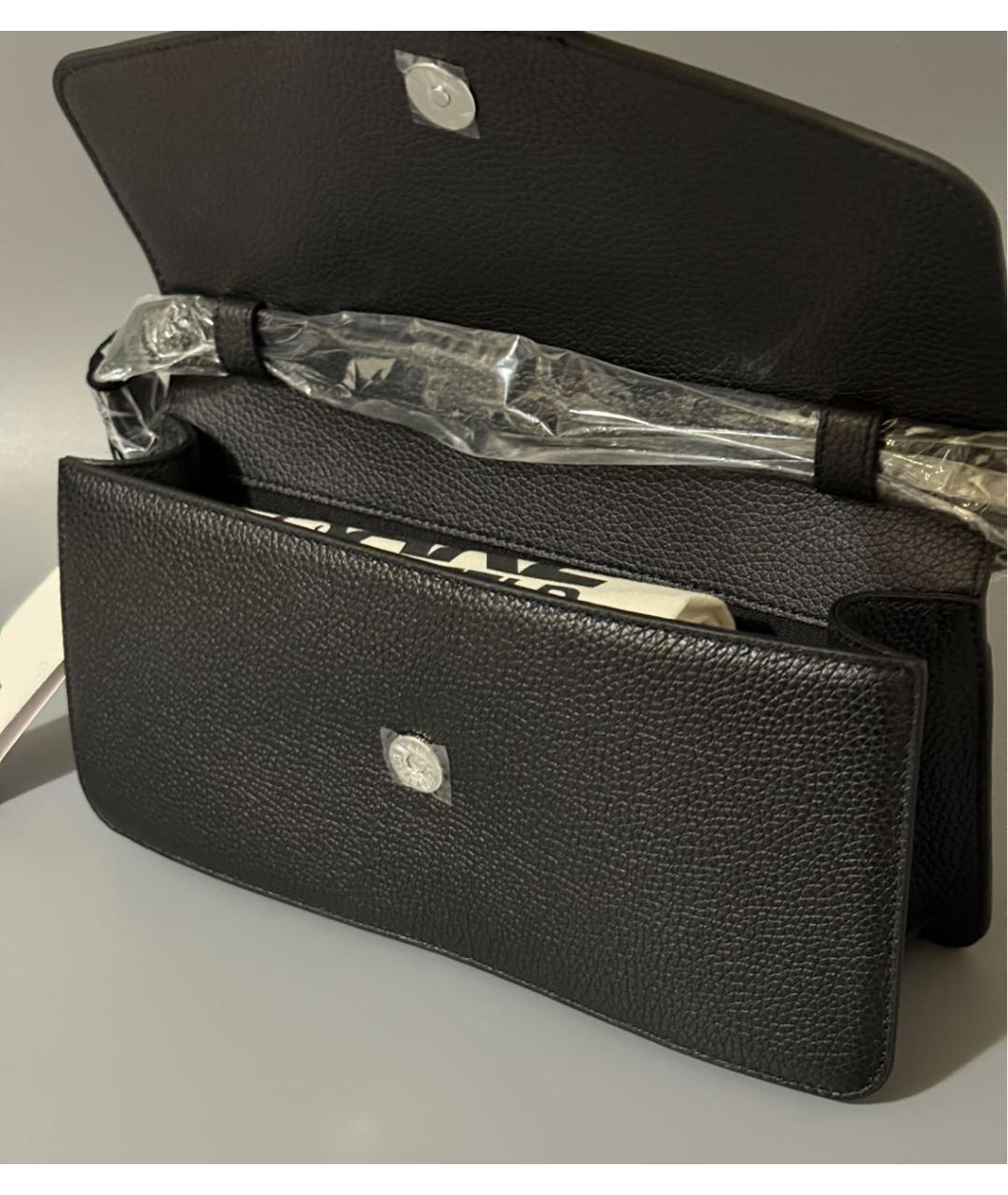 KARL LAGERFELD Черная кожаная сумка через плечо, фото 7