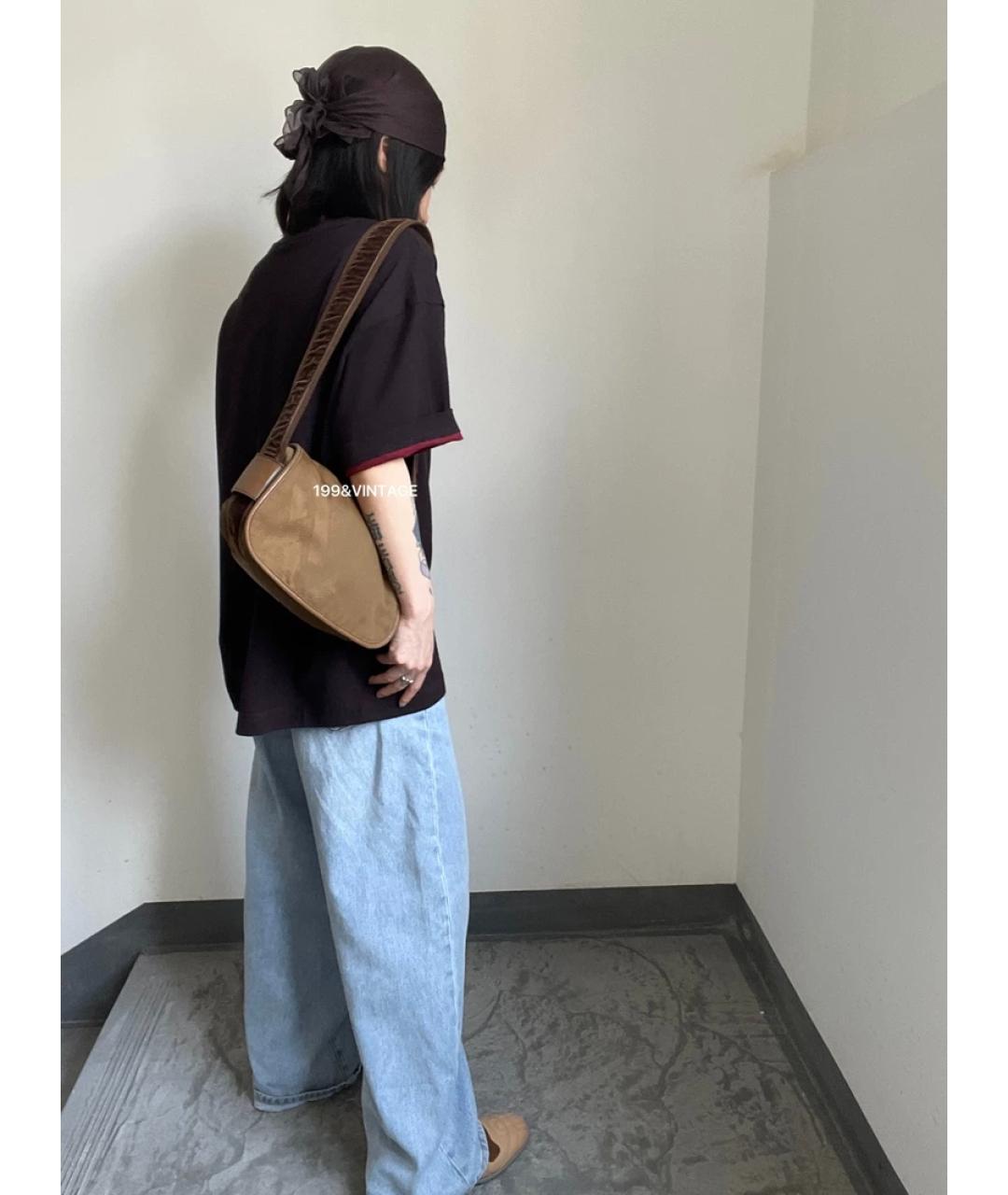 SAINT LAURENT Серая бархатная сумка с короткими ручками, фото 8