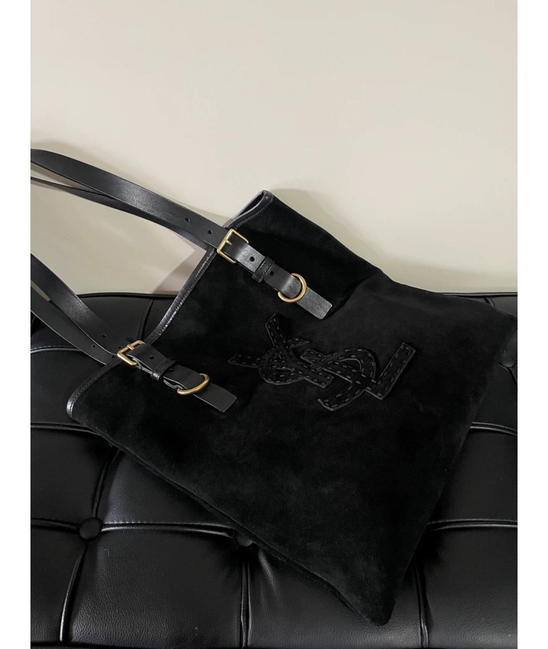 SAINT LAURENT Золотая льняная сумка с короткими ручками, фото 10