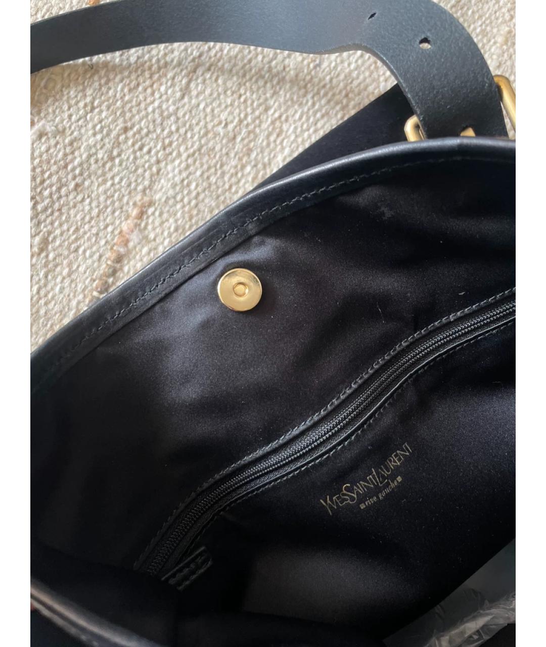 SAINT LAURENT Золотая льняная сумка с короткими ручками, фото 7