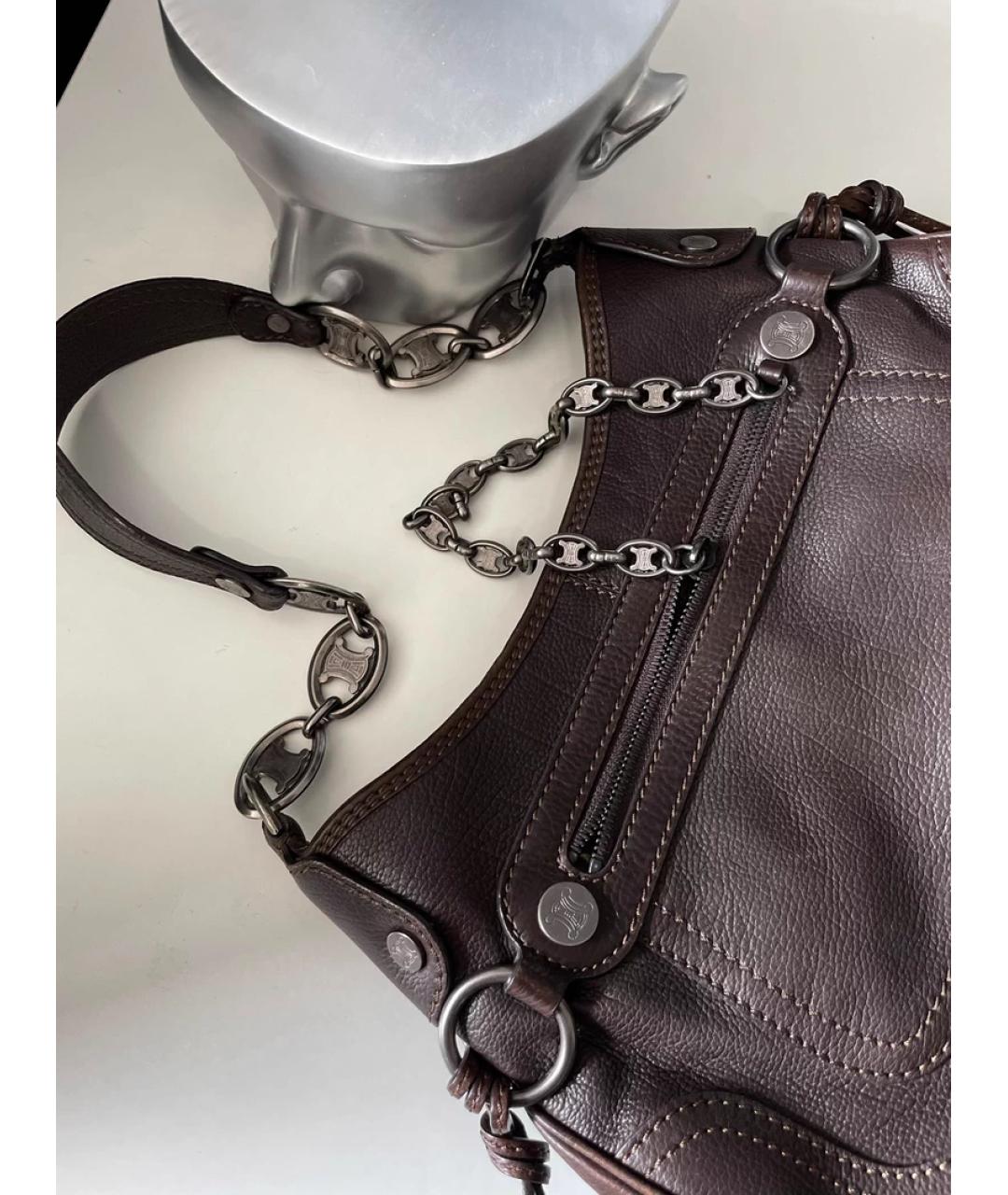 CELINE Серая сумка с короткими ручками, фото 8