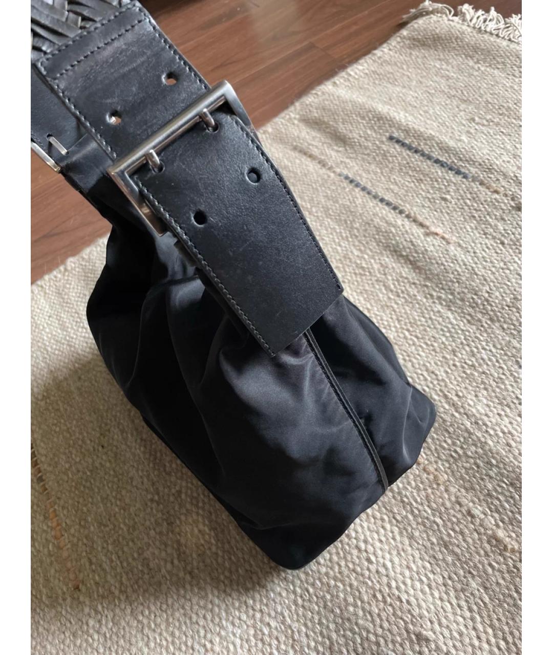 PRADA Серая кожаная сумка с короткими ручками, фото 8