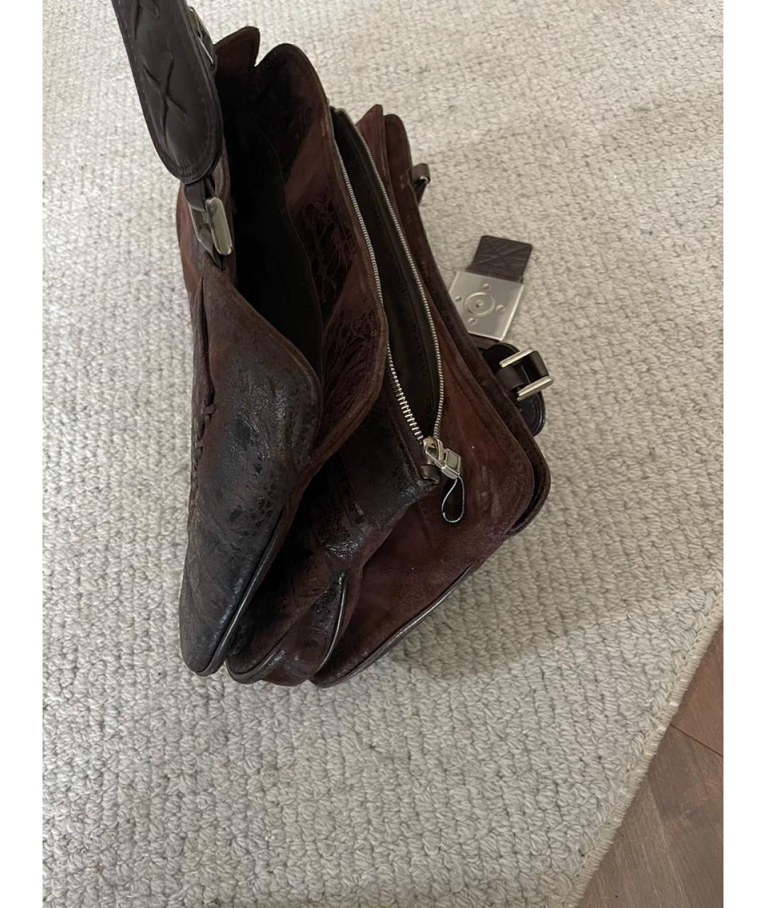 GIVENCHY Коричневая замшевая сумка с короткими ручками, фото 6