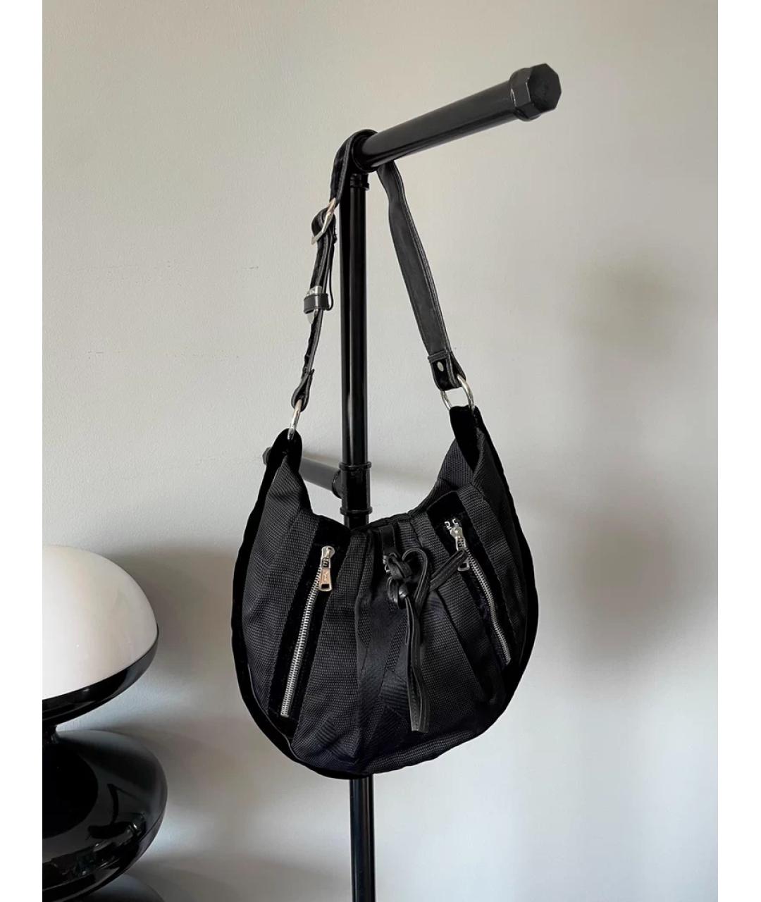 SAINT LAURENT Серебряная бархатная сумка с короткими ручками, фото 10