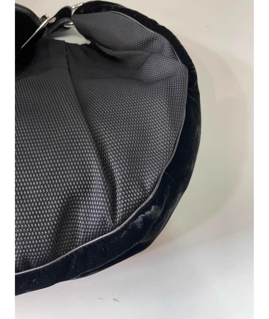 SAINT LAURENT Серебряная бархатная сумка с короткими ручками, фото 6