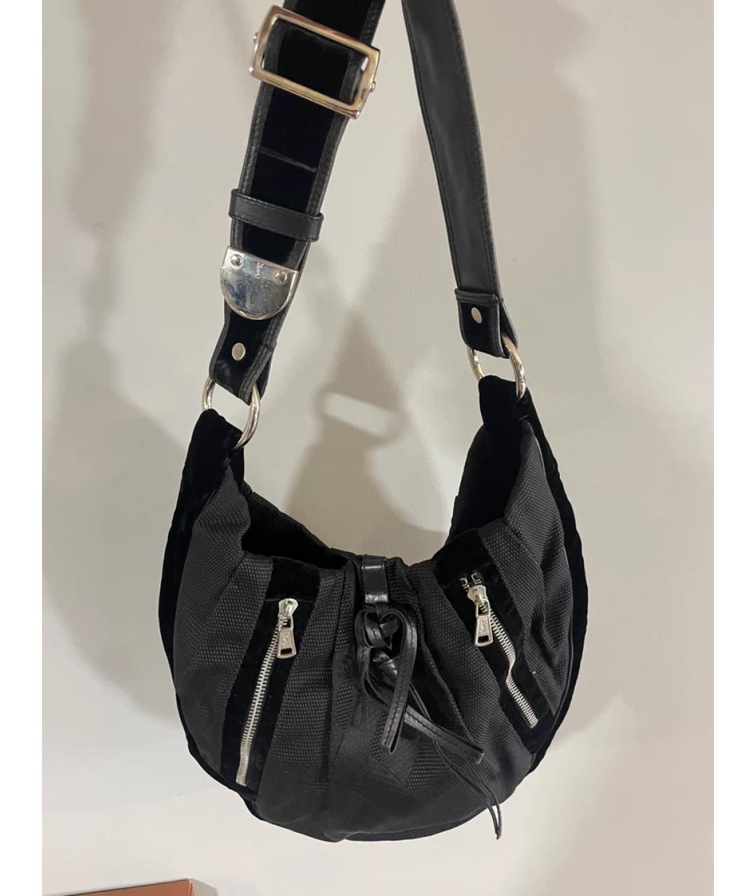 SAINT LAURENT Серебряная бархатная сумка с короткими ручками, фото 7