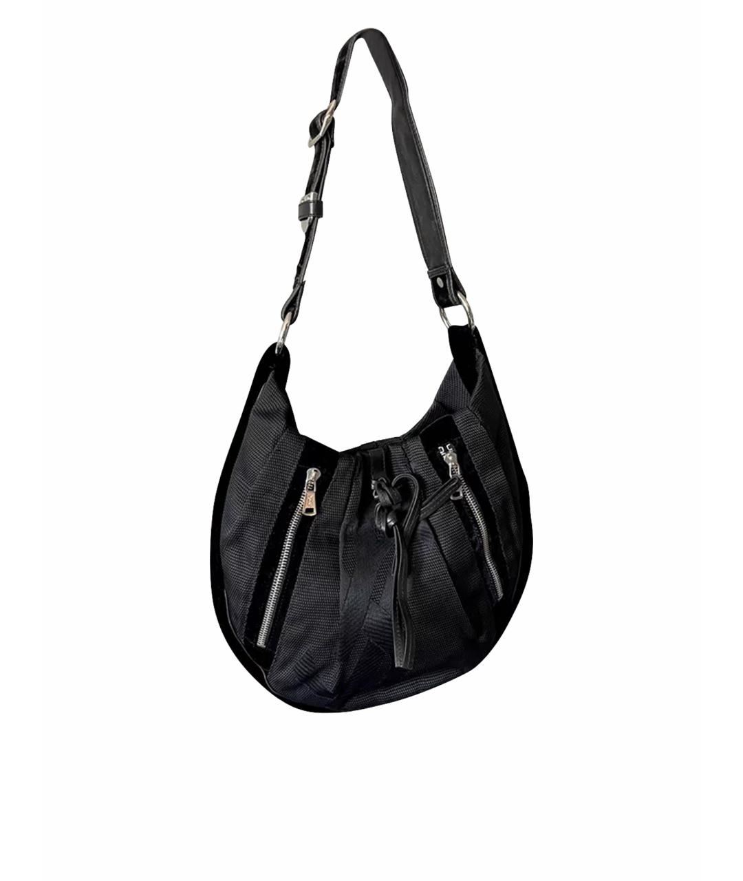 SAINT LAURENT Серебряная бархатная сумка с короткими ручками, фото 1