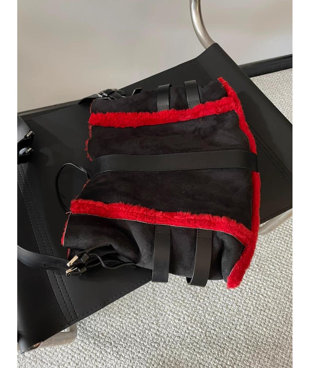 BOTTEGA VENETA Красная меховая сумка с короткими ручками, фото 5