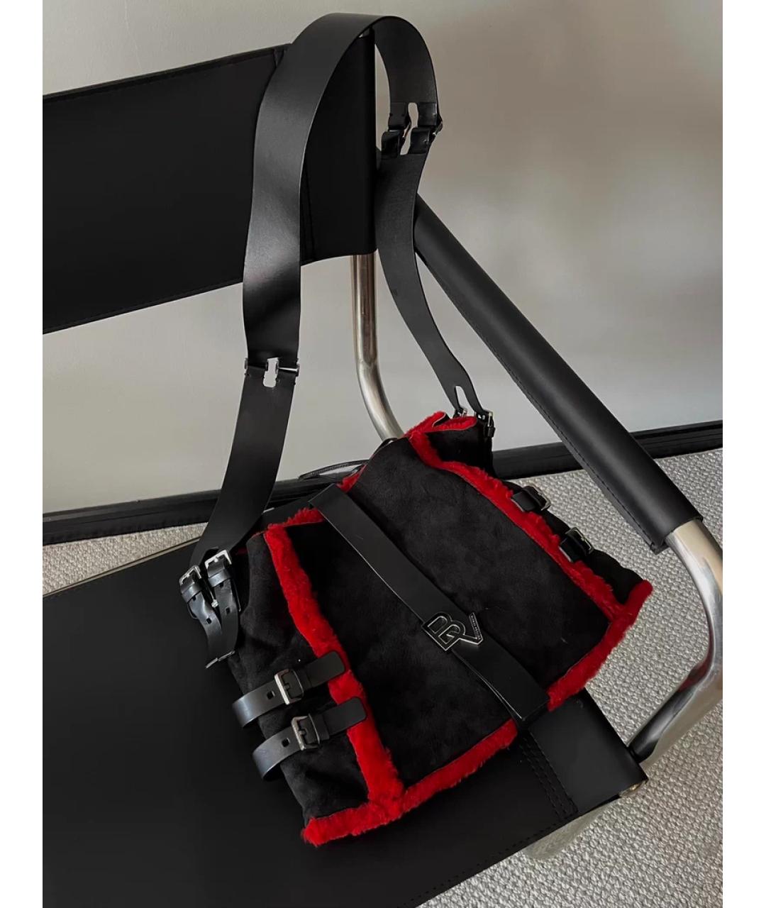 BOTTEGA VENETA Красная меховая сумка с короткими ручками, фото 3