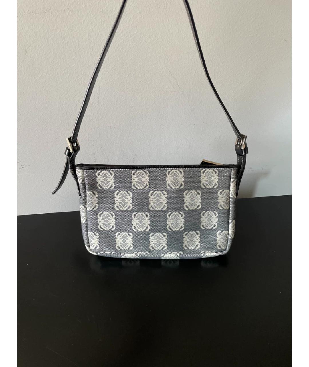 LOEWE Серая сумка с короткими ручками, фото 10