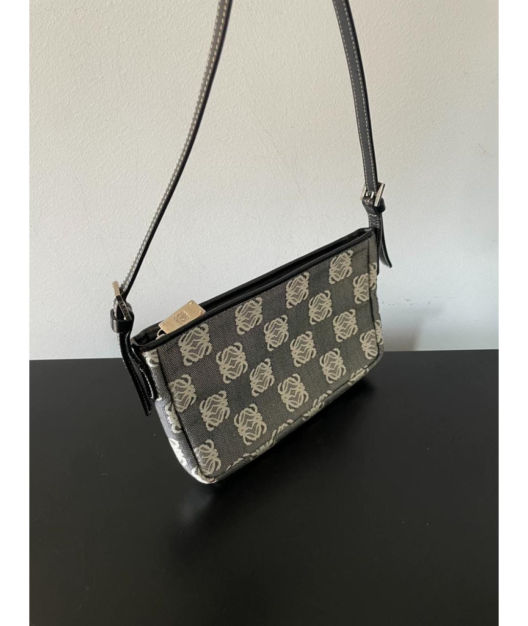 LOEWE Серая сумка с короткими ручками, фото 3