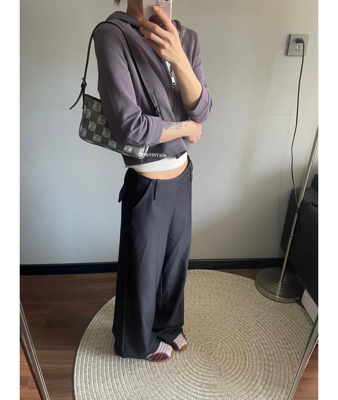 LOEWE Серая сумка с короткими ручками, фото 4