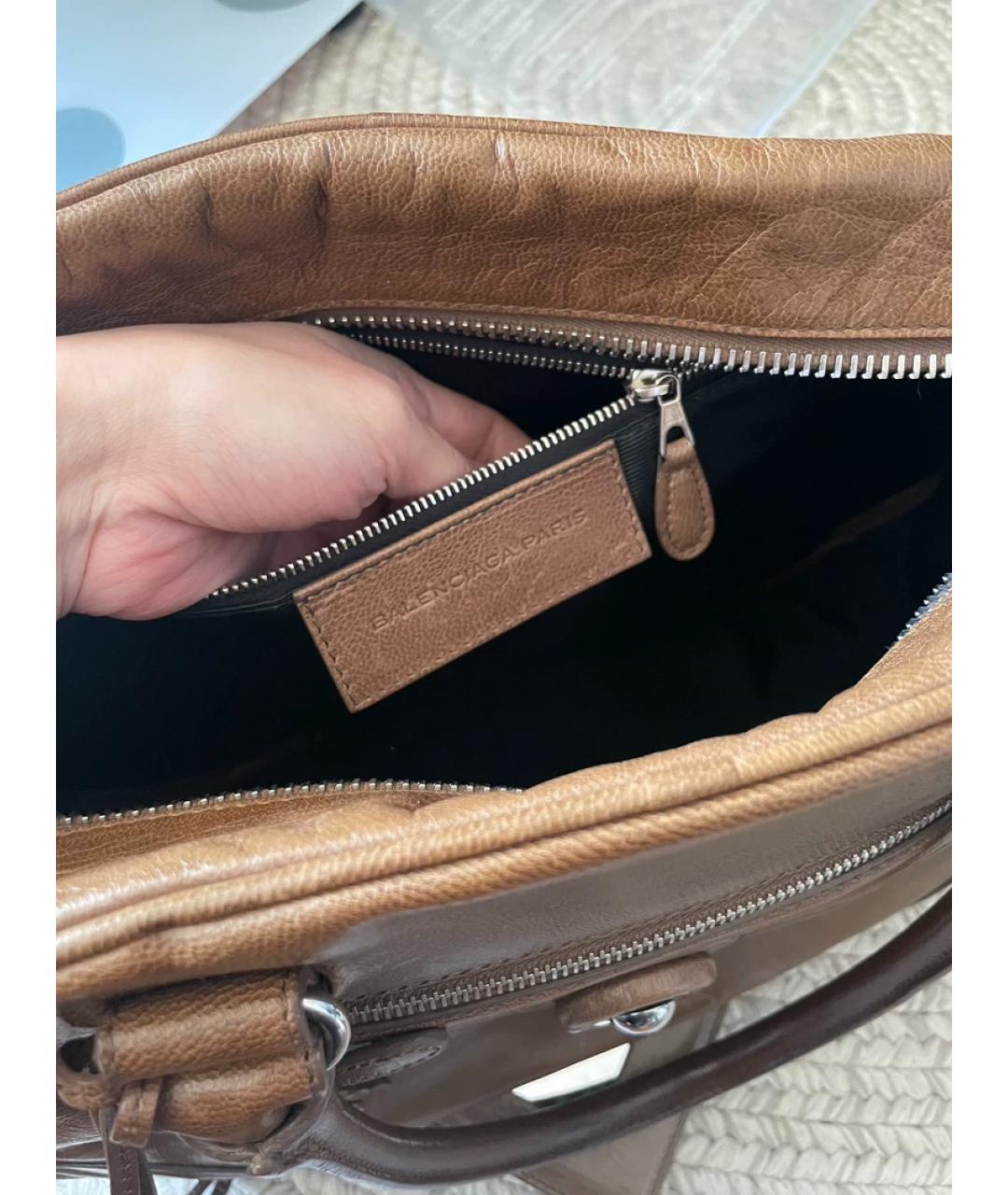 BALENCIAGA Оранжевая сумка с короткими ручками, фото 7