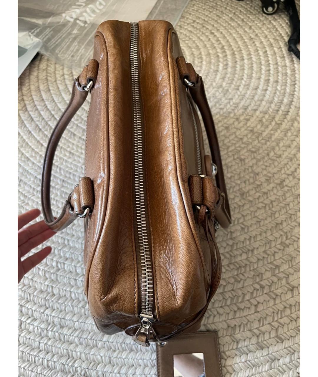 BALENCIAGA Оранжевая сумка с короткими ручками, фото 5